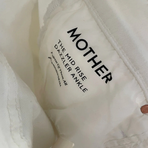 MOTHER The Dazzler Mid Rise Ankle Jeans - White - Size 33 - NWT - Picture 5 of 16